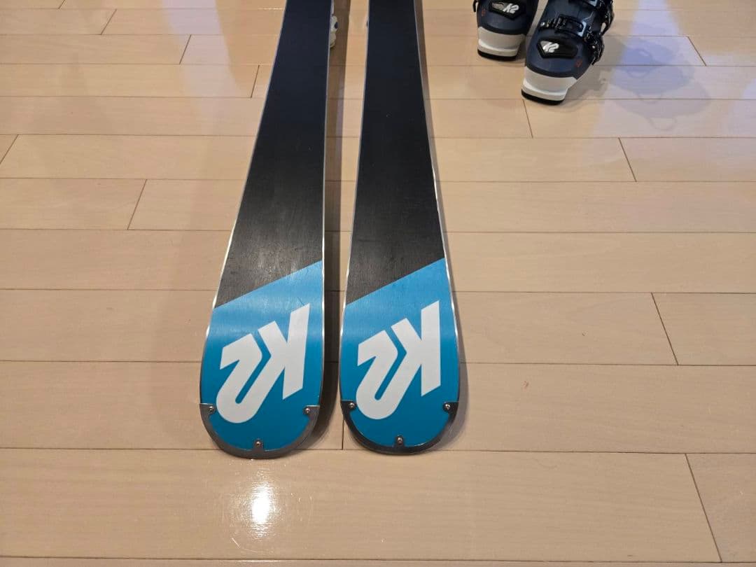 K2 スキー板 ブーツ付き 青白グラデーション