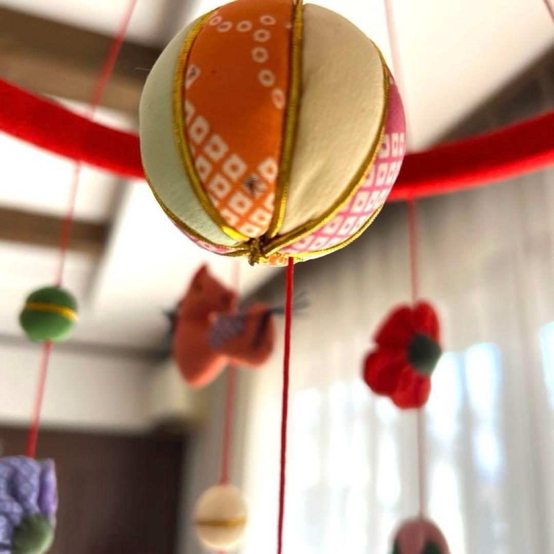 吊るし雛 特大 十二支縁起輪飾り 縮緬 雛人形 ひな祭り