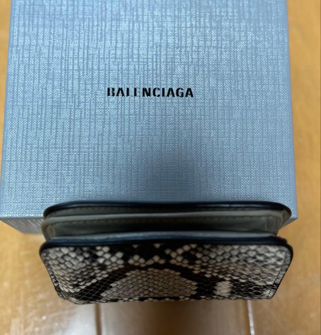 BALENCIAGA パイソン柄ミニ財布