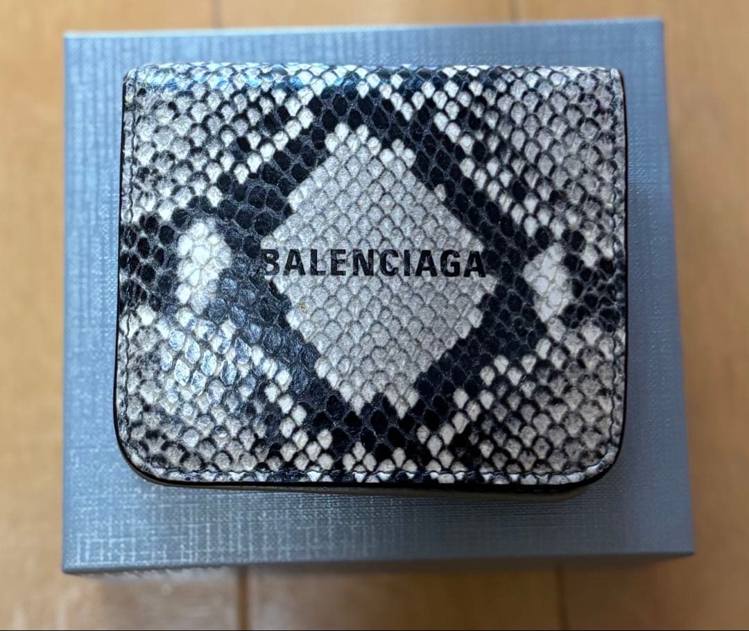 BALENCIAGA パイソン柄ミニ財布