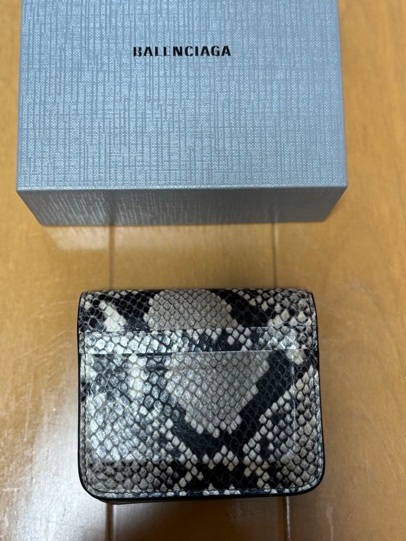 BALENCIAGA パイソン柄ミニ財布