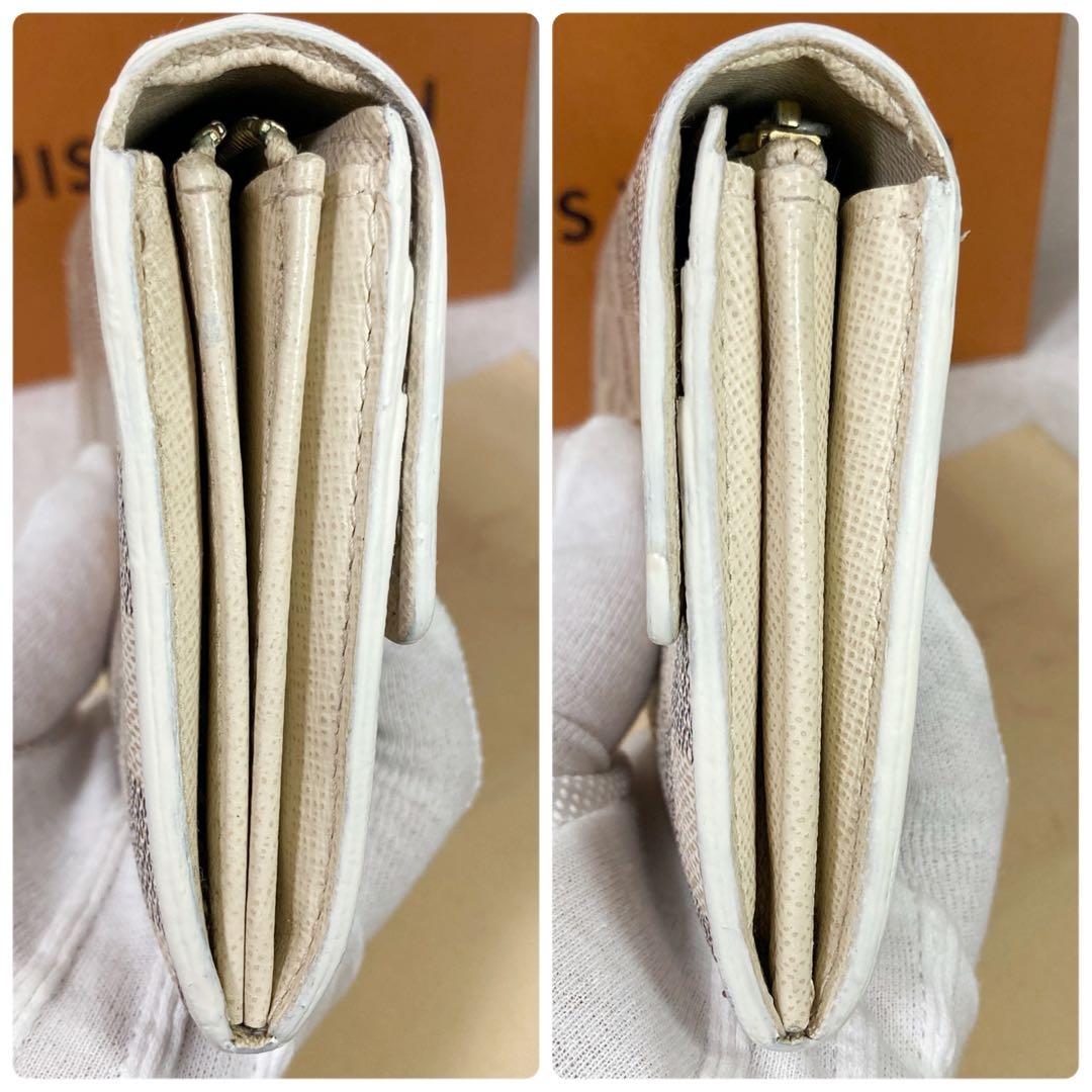 【美品】ルイヴィトン ☆ポルトフォイユサラ ダミエ アズール 長財布