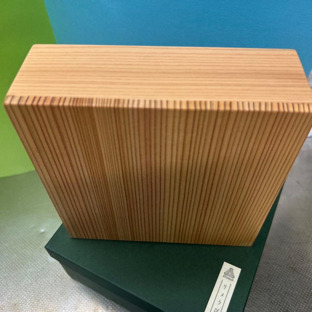 秋田　りようび庵　秋田杉工芸品　菓子器　市松