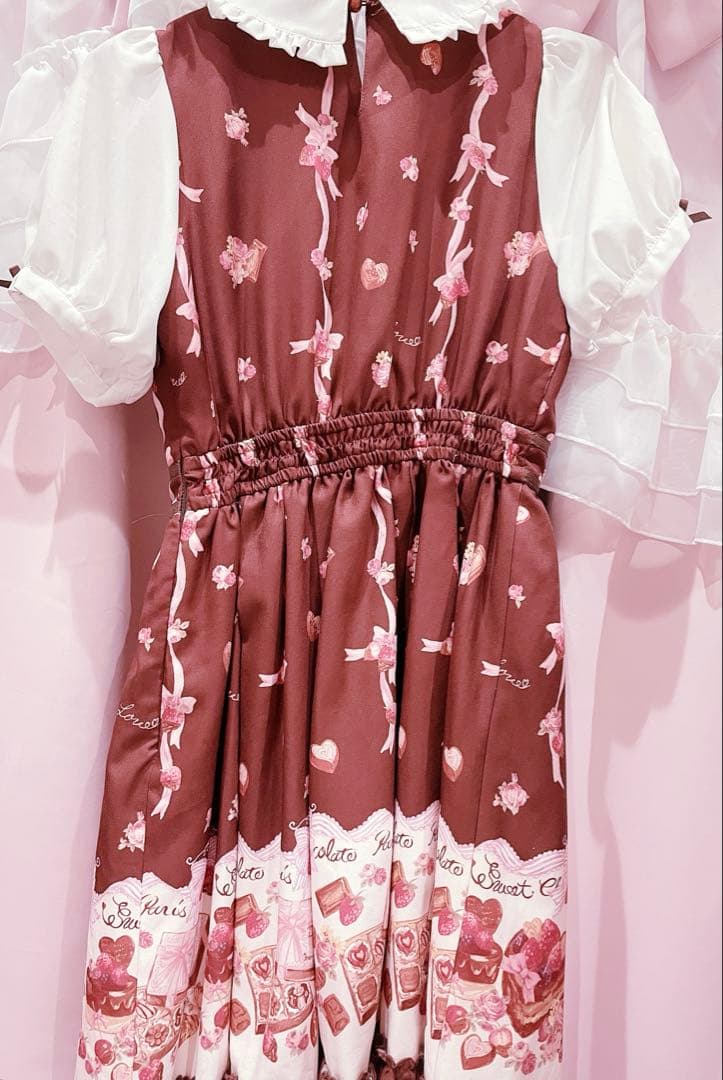 LIZLISA チョコレート柄 ブラウン ワンピース