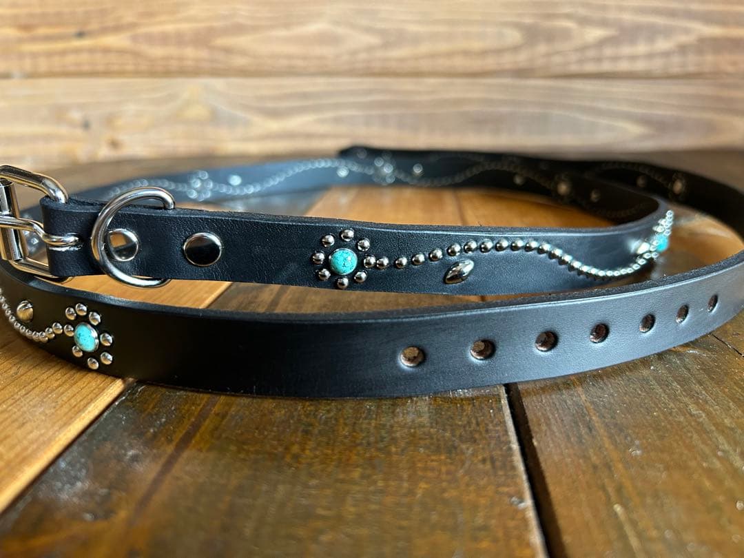 フルスタッズナローベルト18mm幅　グリーンターコイズフラワー htcナロー好き