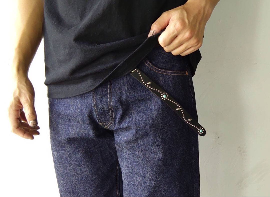 フルスタッズナローベルト18mm幅　グリーンターコイズフラワー htcナロー好き