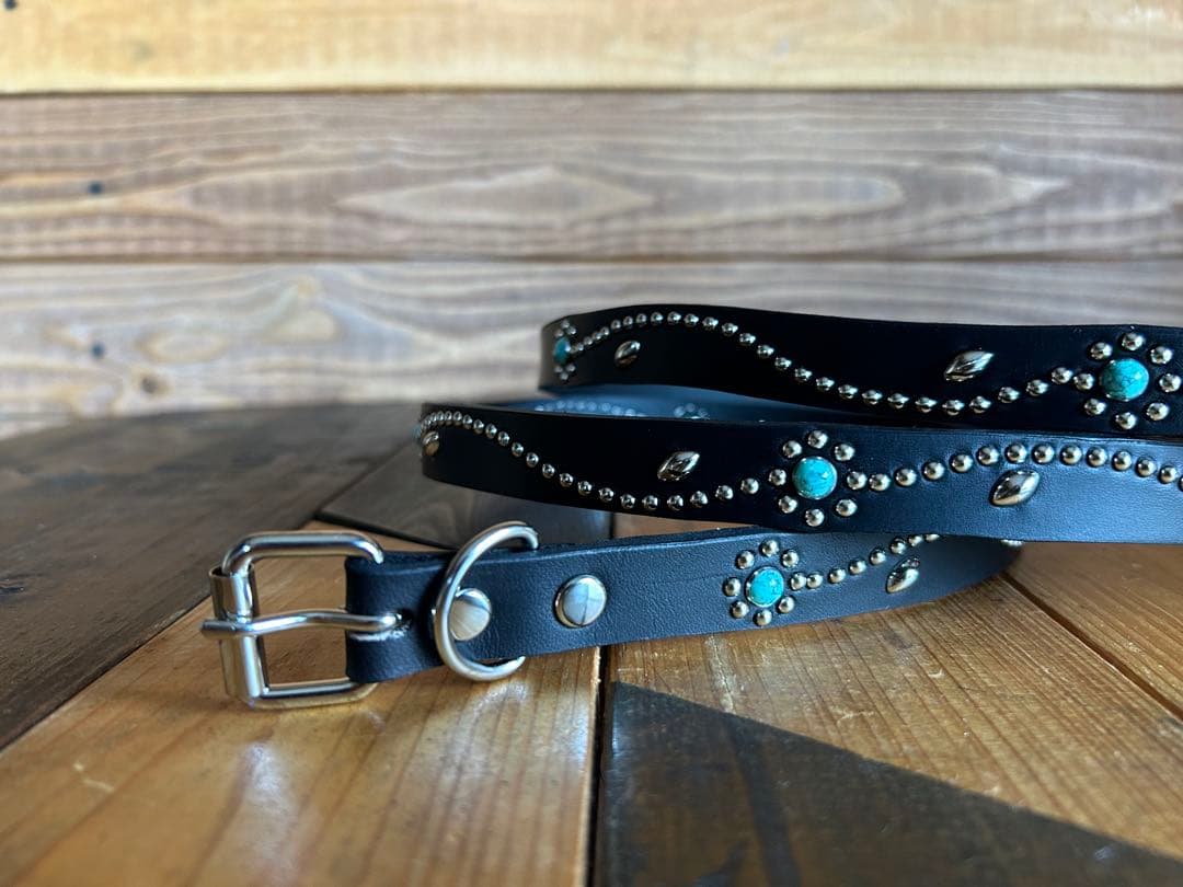 フルスタッズナローベルト18mm幅　グリーンターコイズフラワー htcナロー好き