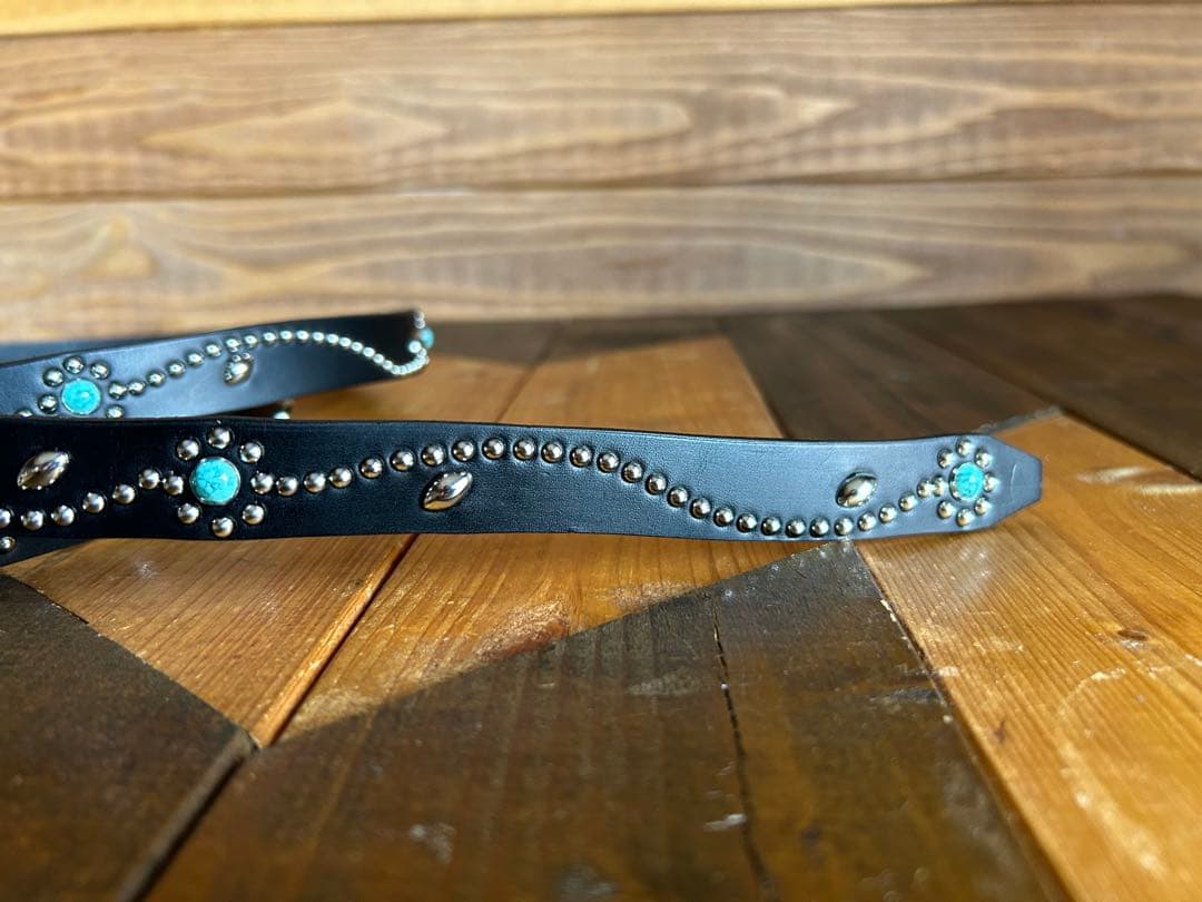 フルスタッズナローベルト18mm幅　グリーンターコイズフラワー htcナロー好き