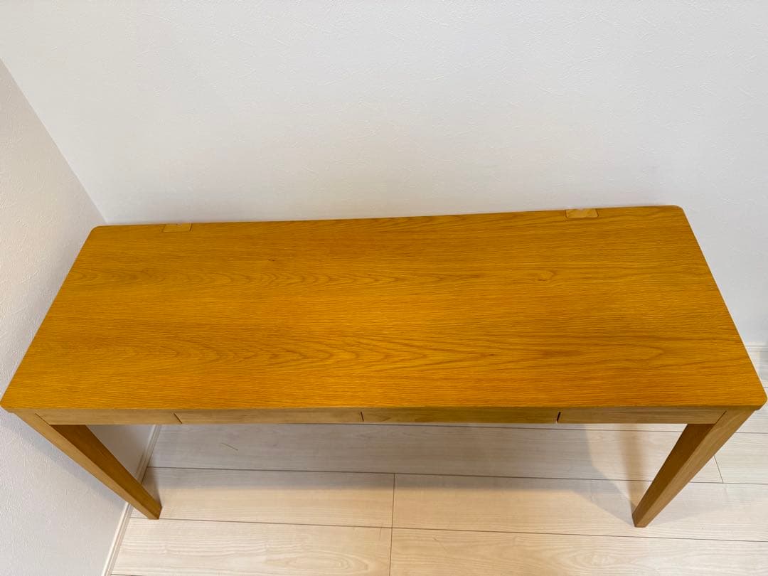 木製シンプルデスク 2引き出し付き