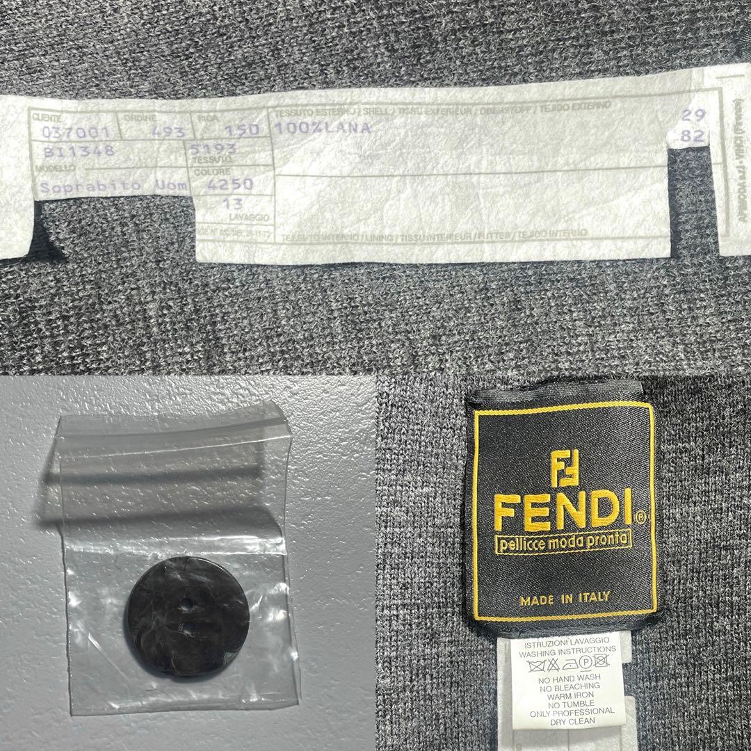 【極美品,着丈120cm】フェンディ トレンチコート ズッカバックル パール