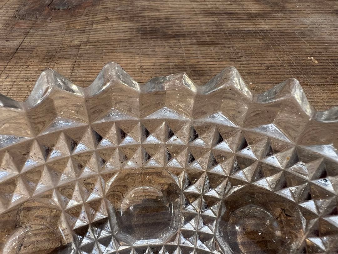 【O-1114】ガラス食器 プレスガラス 昭和レトロ 大正