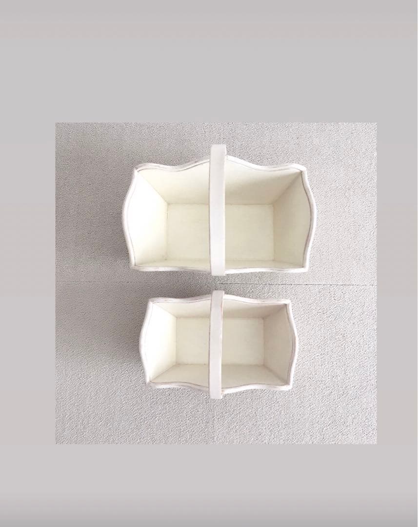 木製バスケット(大小2個セット)