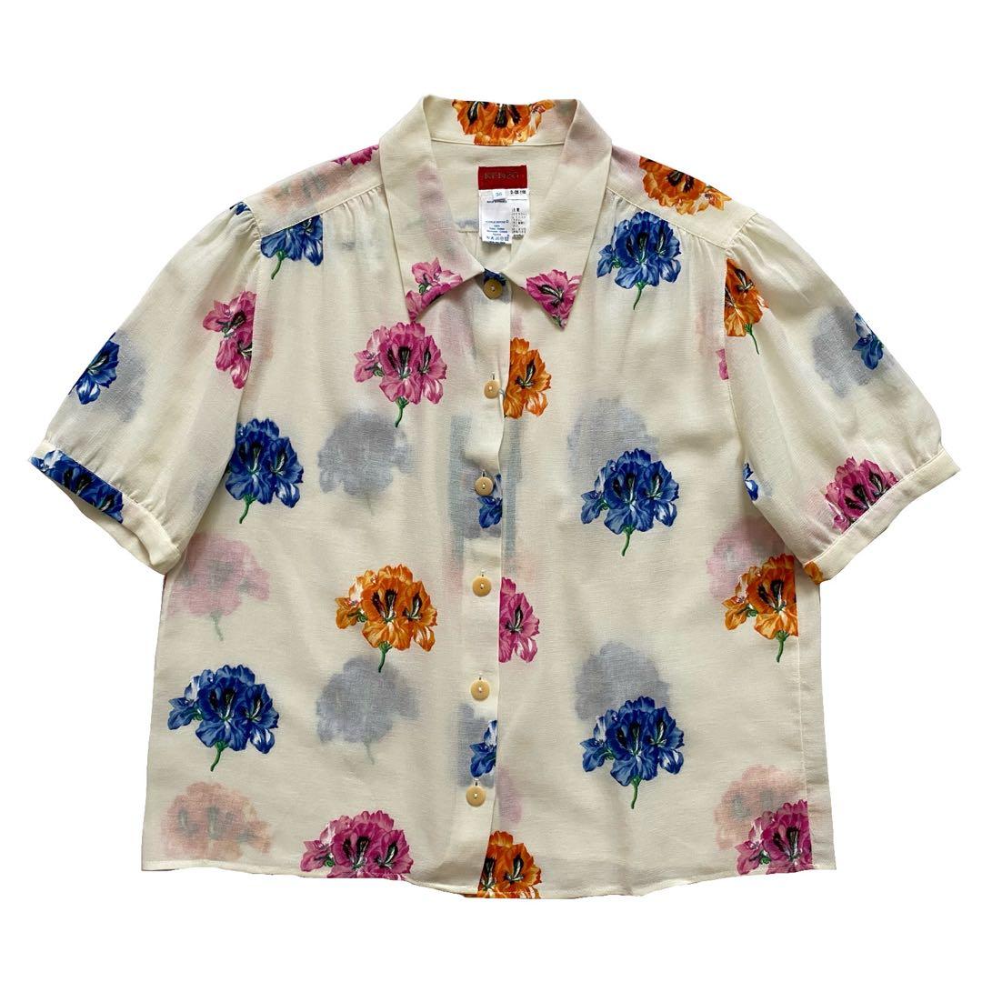 未使用品 KENZO 花柄 フランス製 シャツ ブラウス エルカ OLD
