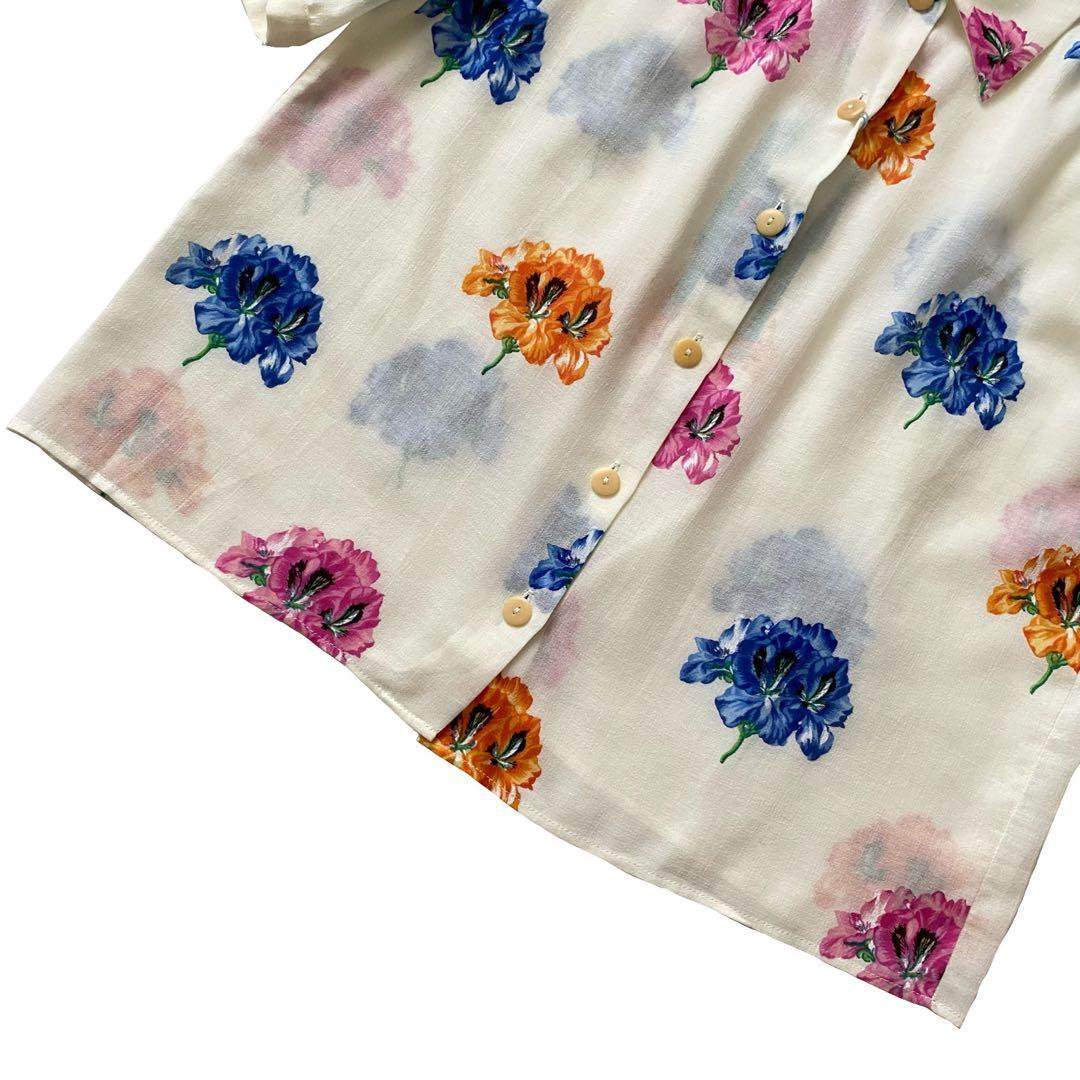 未使用品 KENZO 花柄 フランス製 シャツ ブラウス エルカ OLD