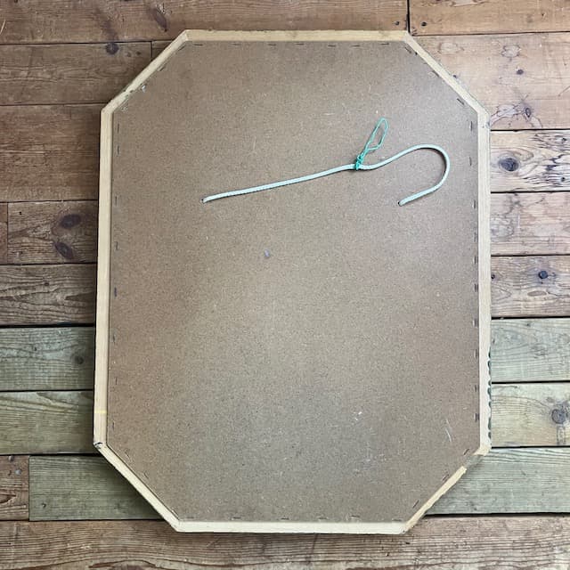 アンティーク ヴィンテージ 八角 ミラー ゴールド フレーム 鏡 ミラー カット