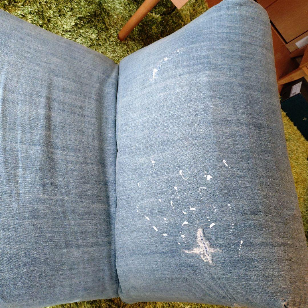 ロデチェア　ダメージデニムカバー １人掛けチェア　リクライニング