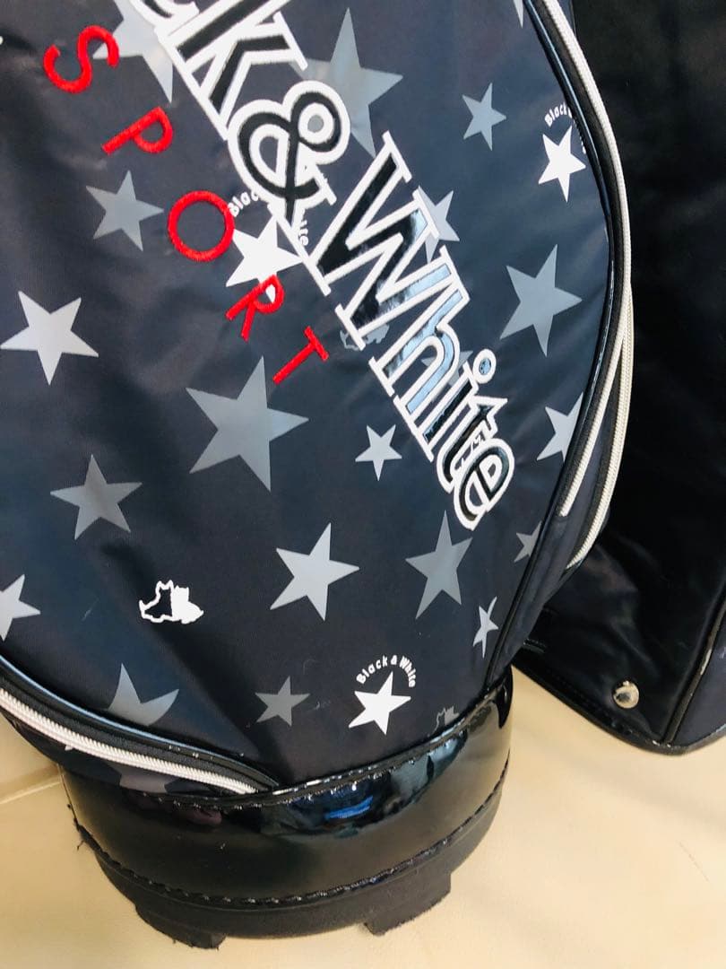 【送料込み】美品　廃盤人気　ブラックアンドホワイト　キャディバッグ