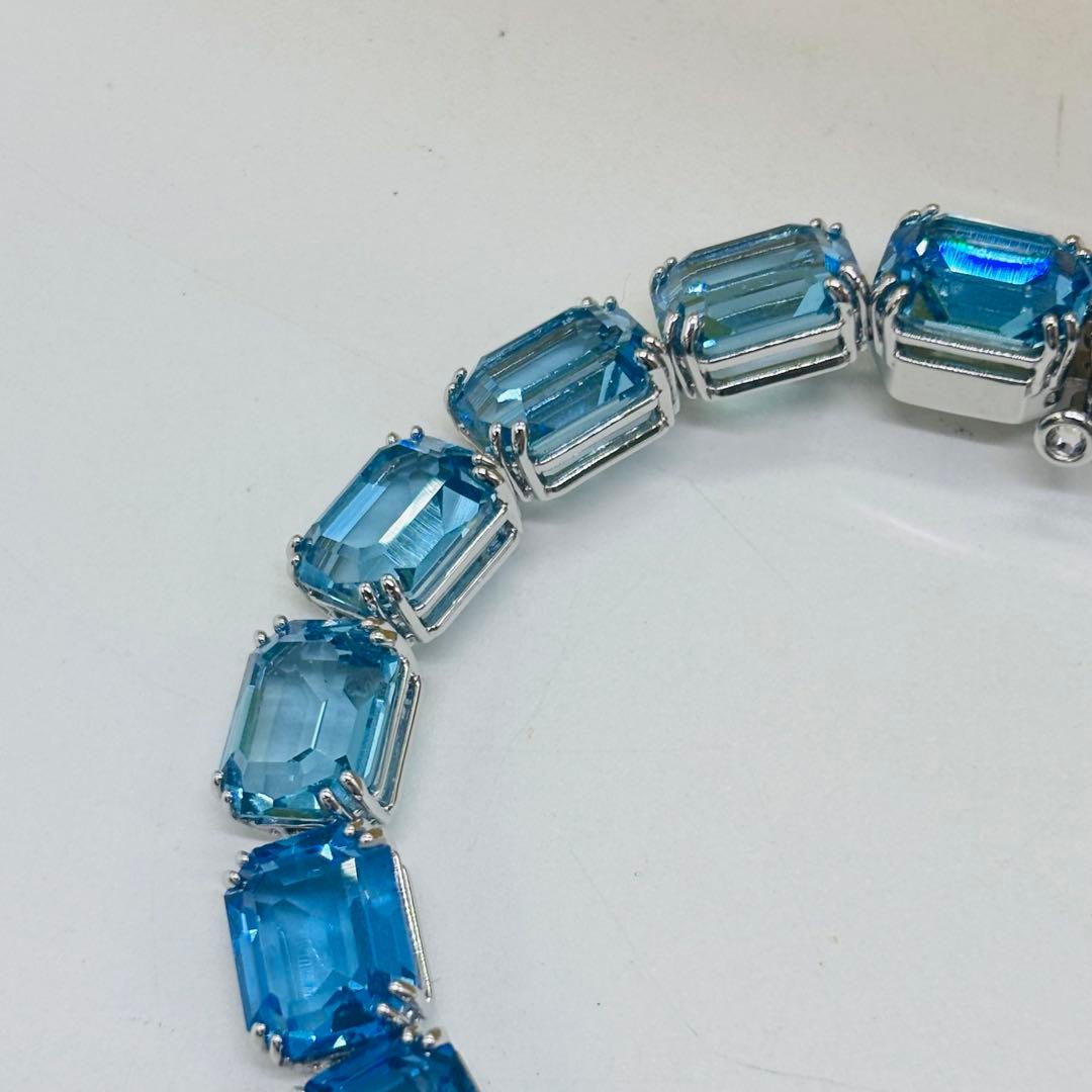 ぴ*様 スワロフスキー ミレニア ブレスレット オクタゴンカット ブルー グラデ