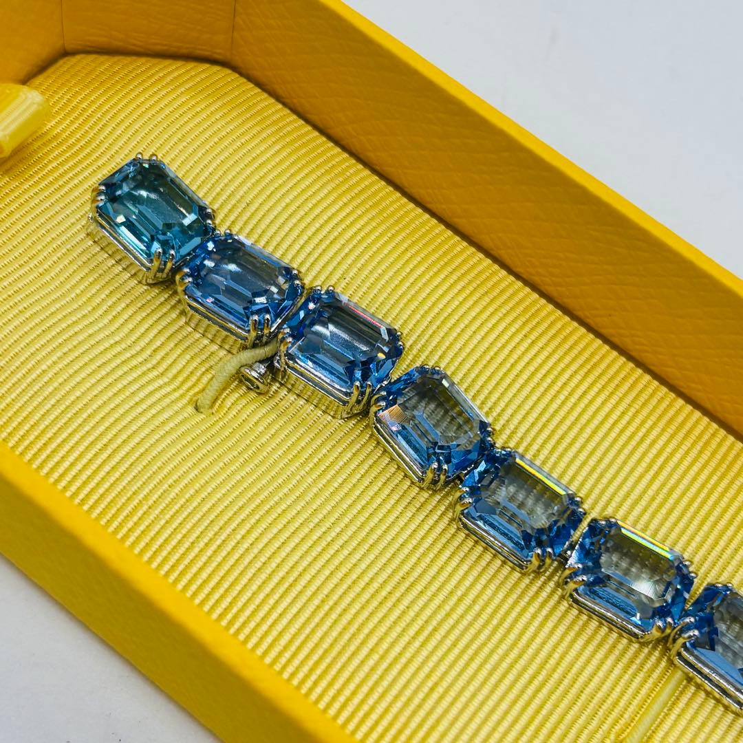 ぴ*様 スワロフスキー ミレニア ブレスレット オクタゴンカット ブルー グラデ