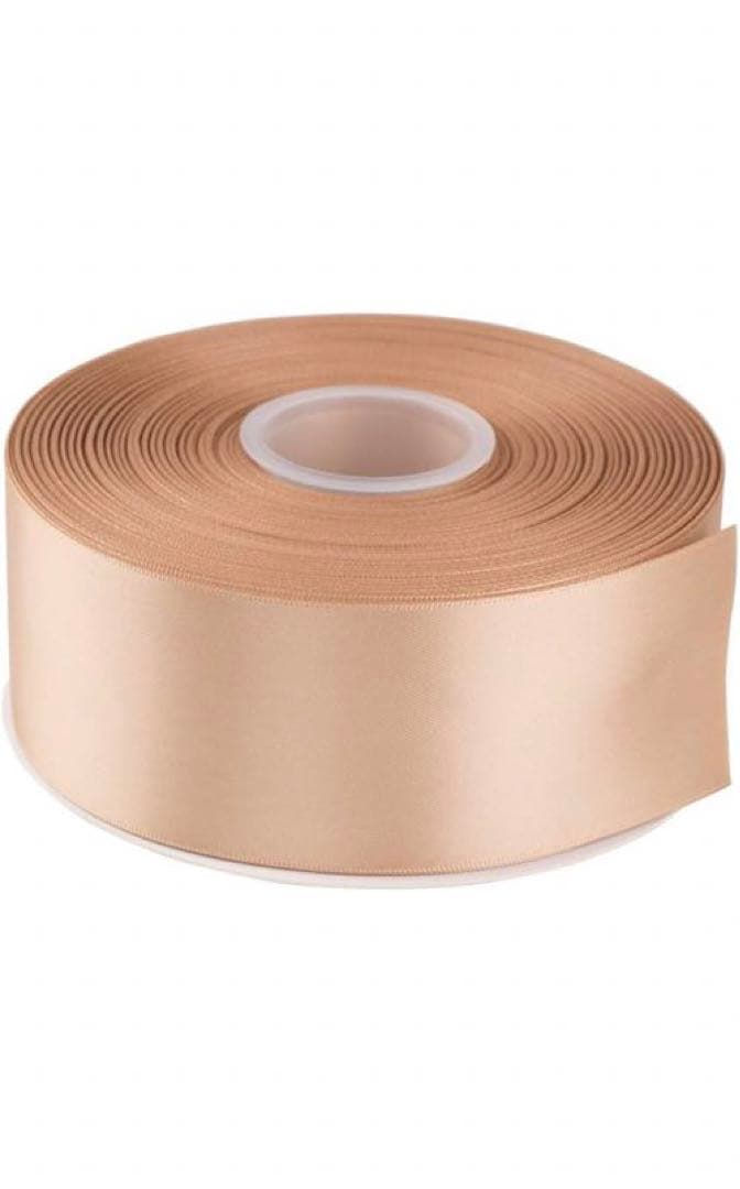 計り売り　幅50mm 両面サテンリボン  色　タン　アルザス　クリスマスツリー