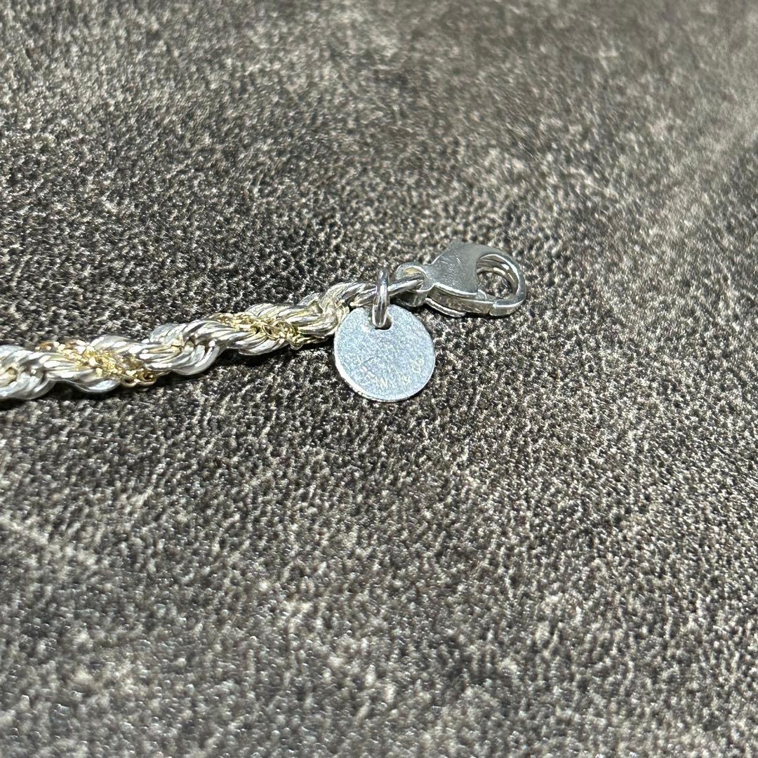 ティファニー TIFFANY ツイストロープ チェーン ブレスレット コンビ