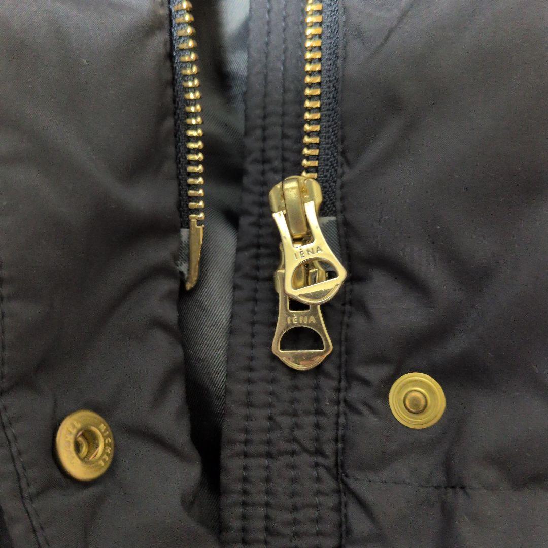 IENA イエナ タフタ ロングダウンコート ネイビー 濃紺 Lサイズ(40)