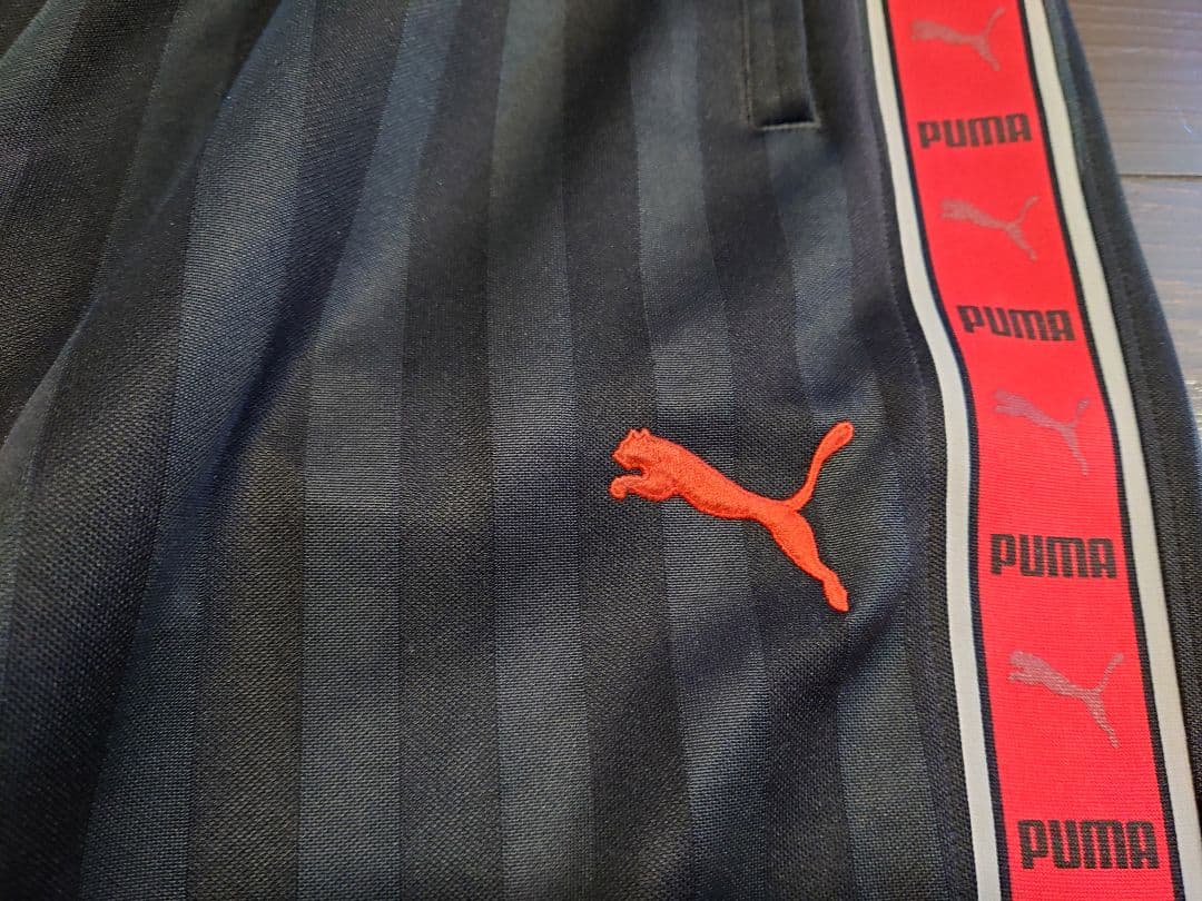 【未使用品】日本製PUMA ジャージ上下セット ブラック/レッド
