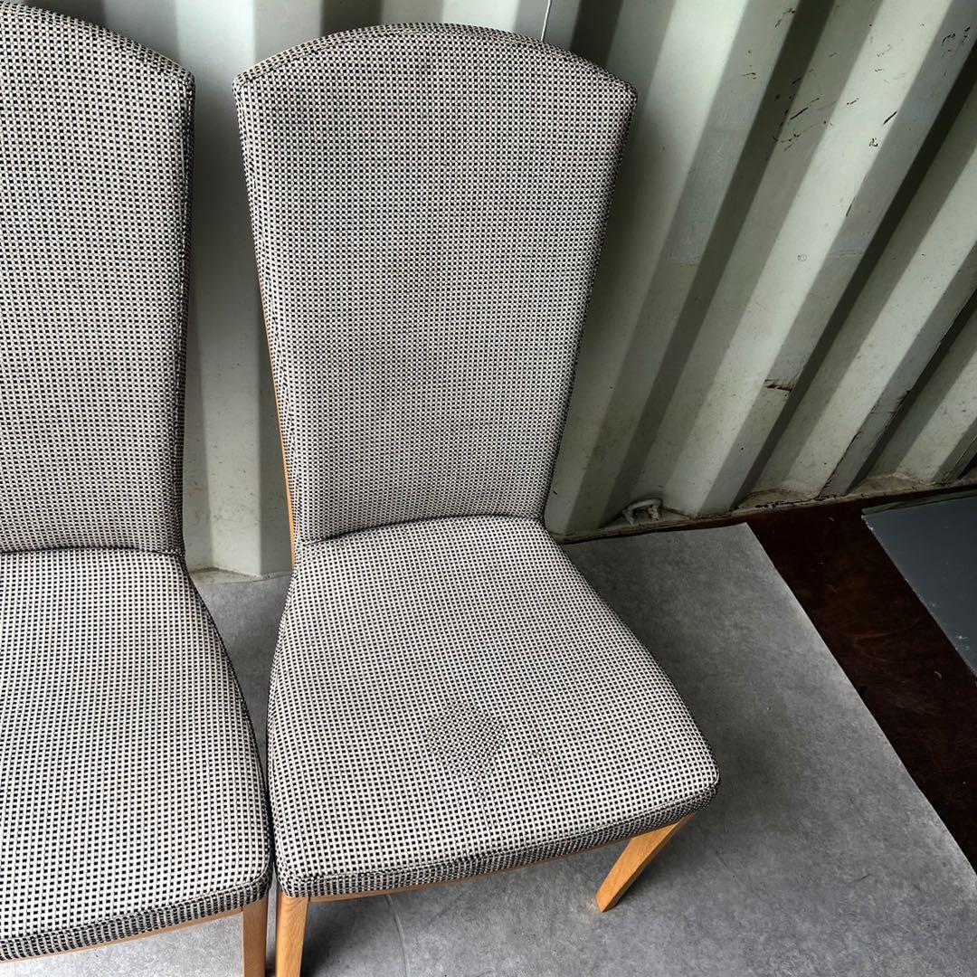 取付無料！カリモク 北欧風天然木ナチュラルハイバックダイニングチェア2脚セット✨