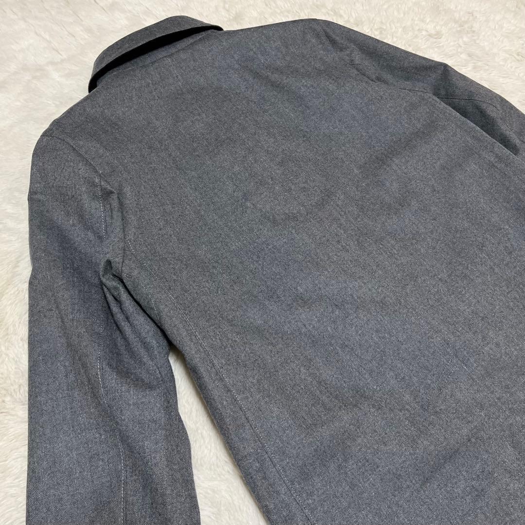 未使用級　マッキントッシュ　リバーシブル　ステンカラーコート　キルティング　黒