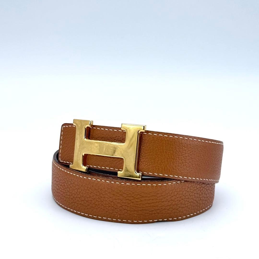 エルメス　コンスタンス　ゴールド　Hバックル　レザー　リバーシブル　付属品