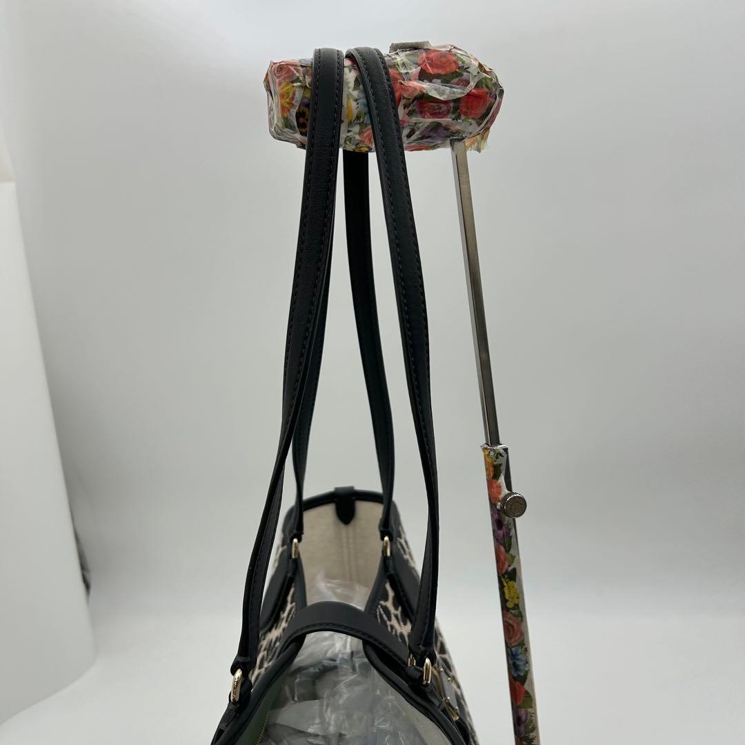 未使用　ケイトスペード　トートバッグ　花柄　ロゴ　ジャガード　A4◎　肩掛け◎