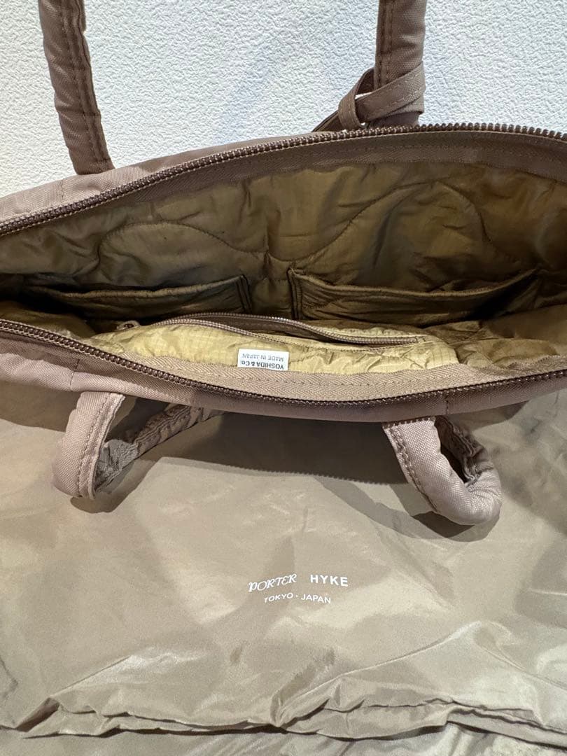 HYKE × PORTER ヘルメットバッグ Sサイズ　ベージュ