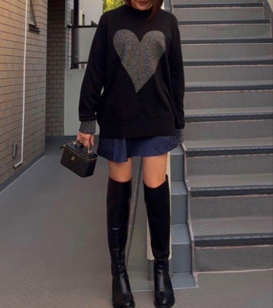 安西こずえ　ハートラメカシミアニット