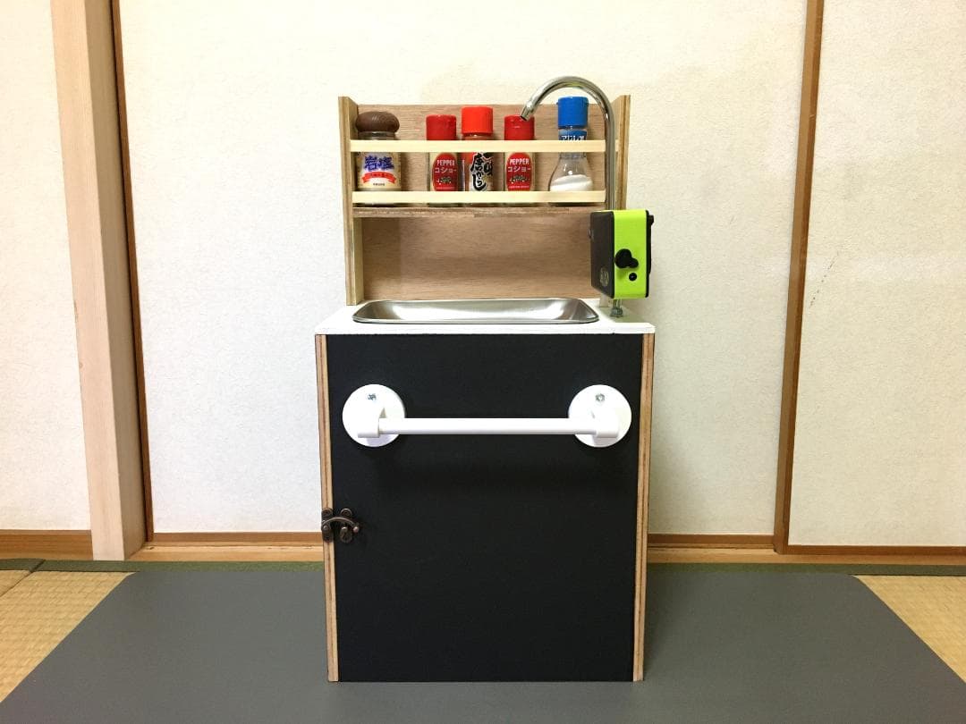 車中泊用ミニシンク、ギャレー4L（ウォーターポンプは付属しません）ブラック