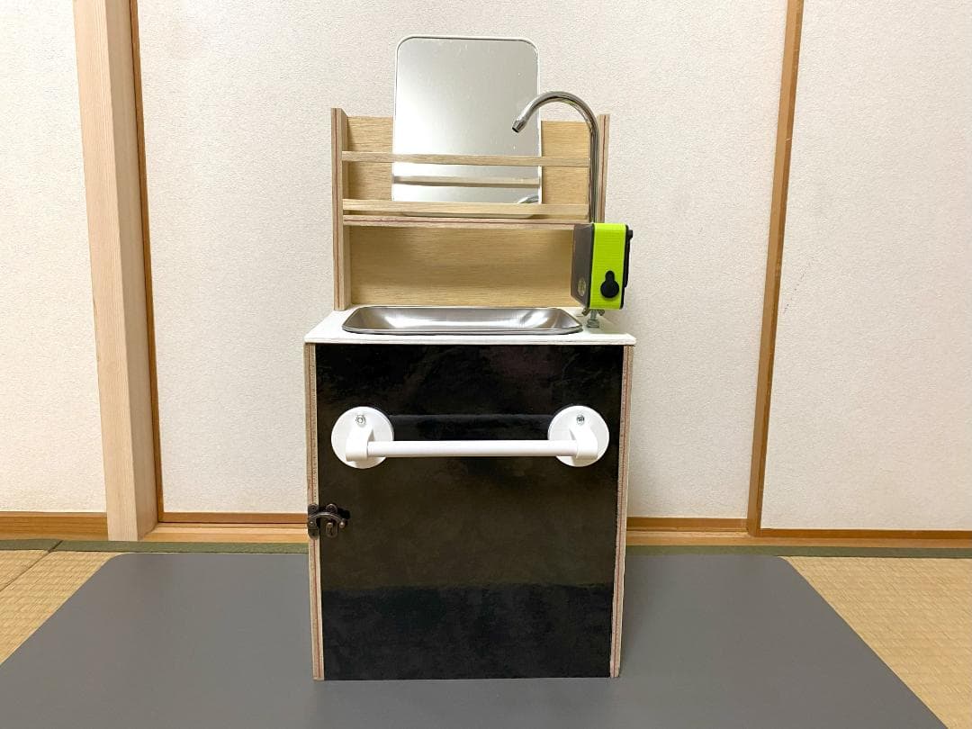 車中泊用ミニシンク、ギャレー4L（ウォーターポンプは付属しません）ブラック