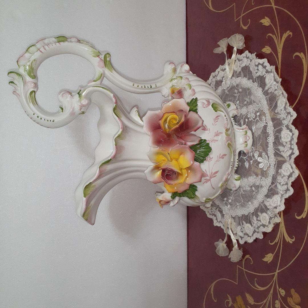 きいろ☆ドマン☆花瓶置物☆大きめ水差し☆陶器製美術品☆コレクション