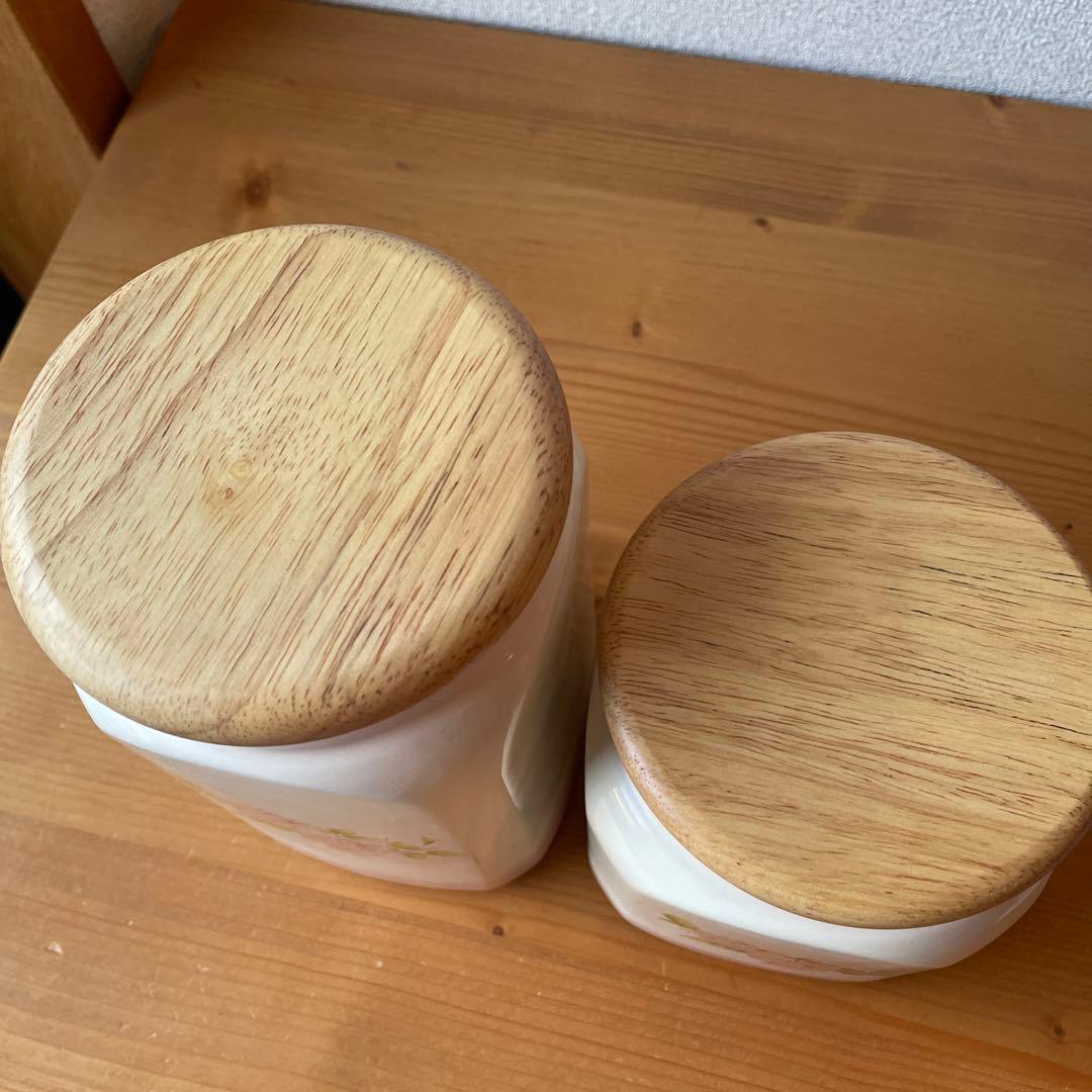 イマン　ダイアナローズ　陶器キャニスターM Lセット