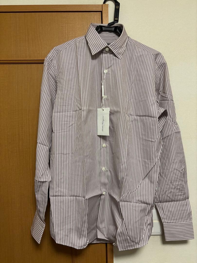 Salvatore Ferragamo ストライプ長袖シャツ