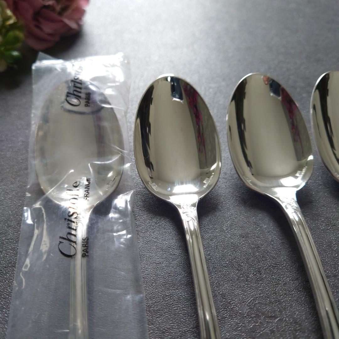 希少 美品 クリストフル マルリー ティースプーン 未開封含む 6点