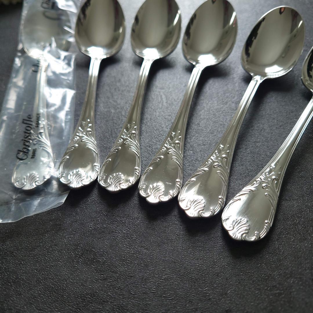 希少 美品 クリストフル マルリー ティースプーン 未開封含む 6点