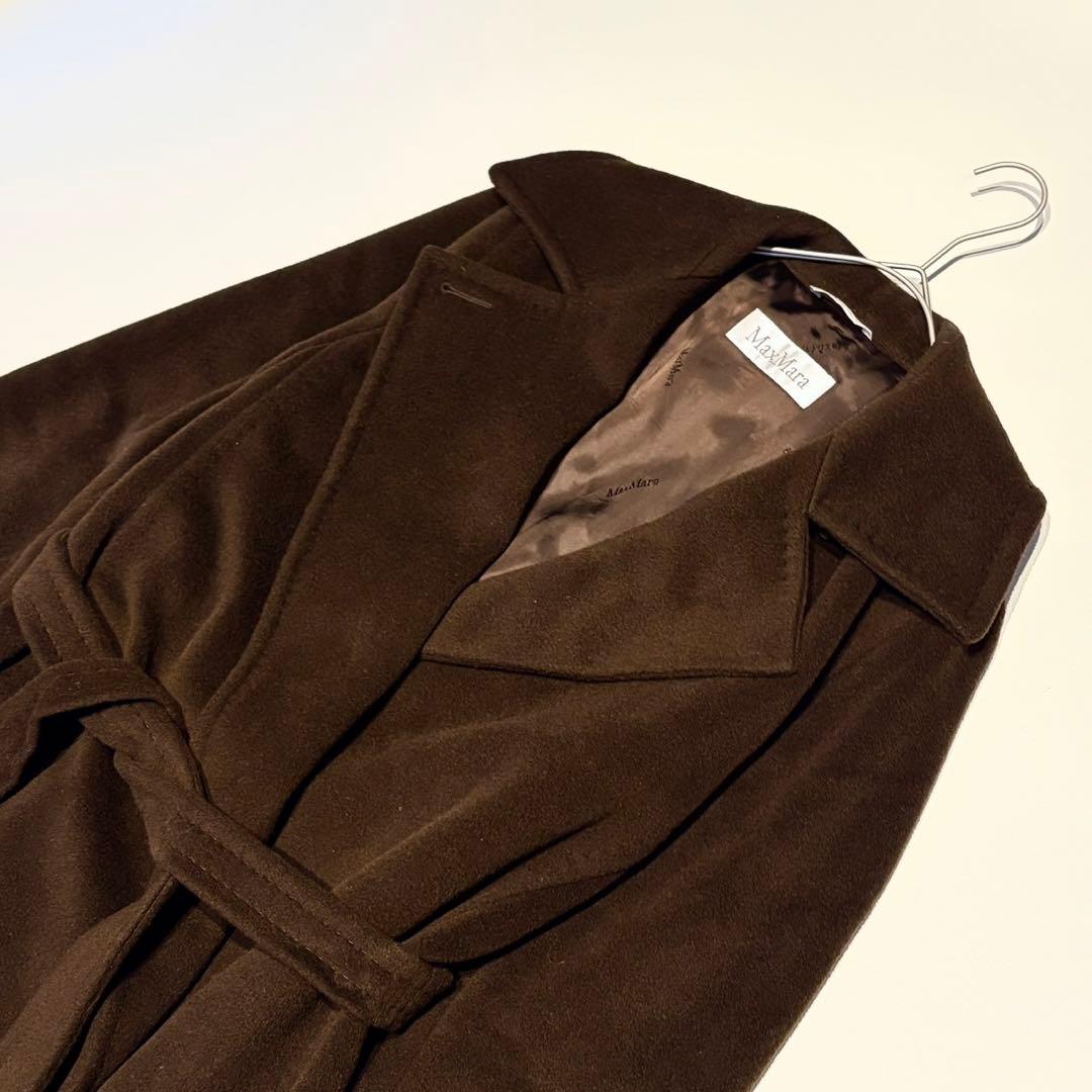 マックスマーラ マニュエラ カシミヤ ベルテッドコート 大きいサイズ 42