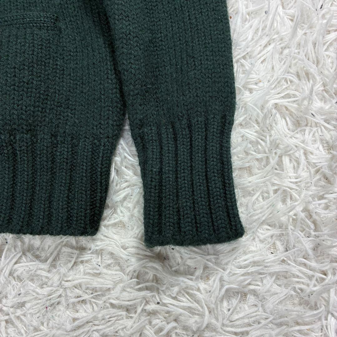 希少✨ラルフローレン 厚手 リブニット カーディガン ワッペン くるみボタン