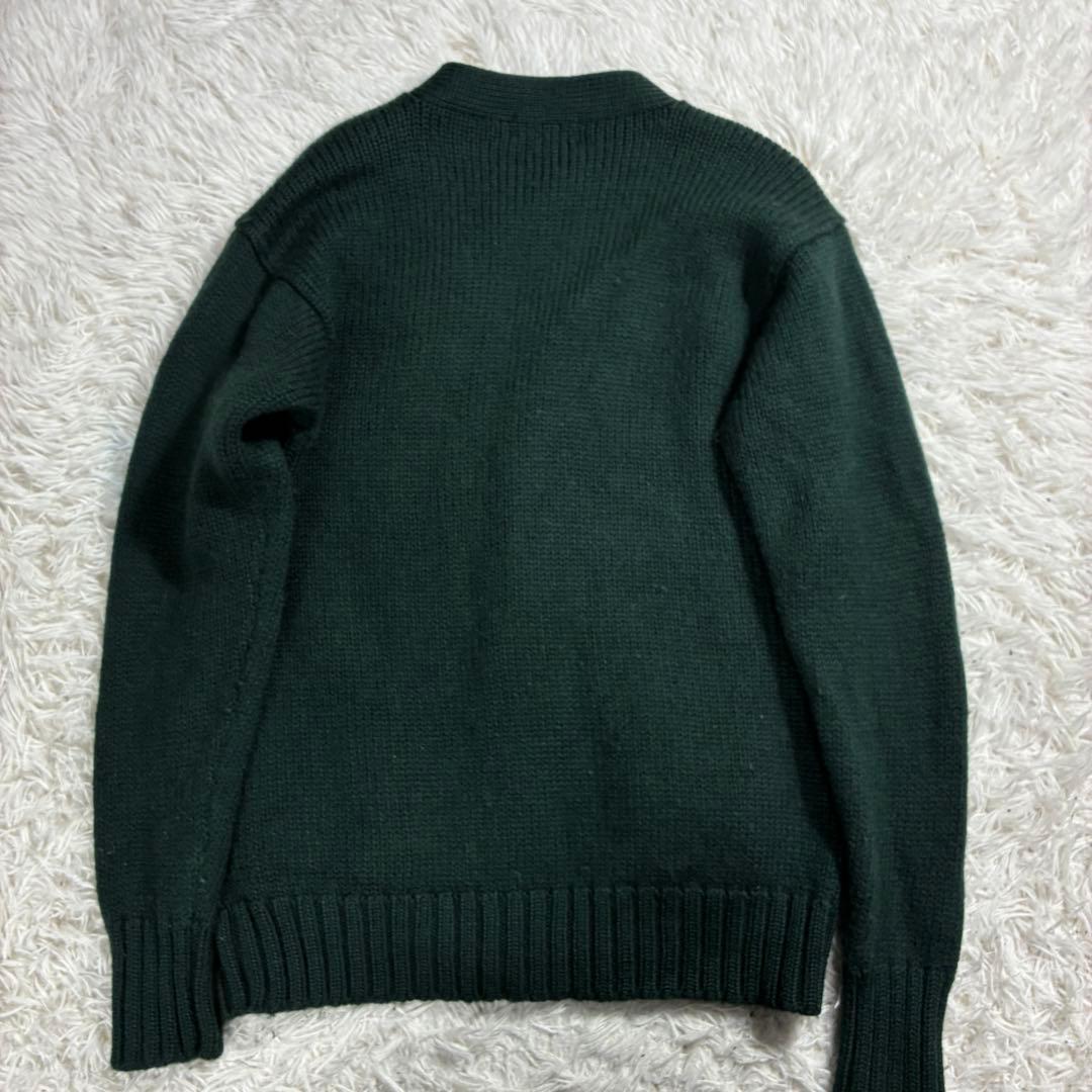 希少✨ラルフローレン 厚手 リブニット カーディガン ワッペン くるみボタン