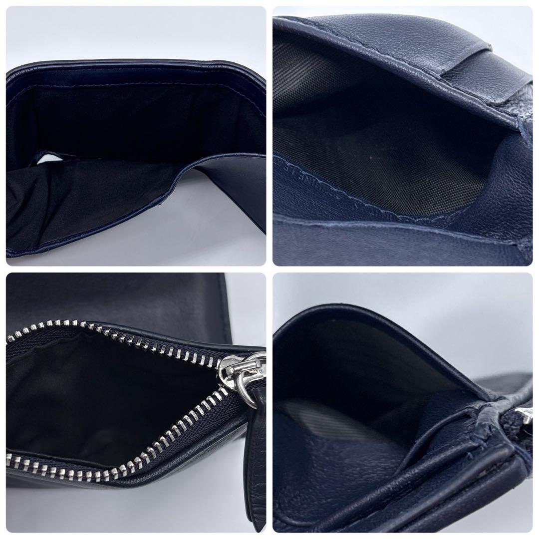 激レア✨ メゾンマルジェラ　三つ折り財布 グラムスラム　ネイビー 紺色