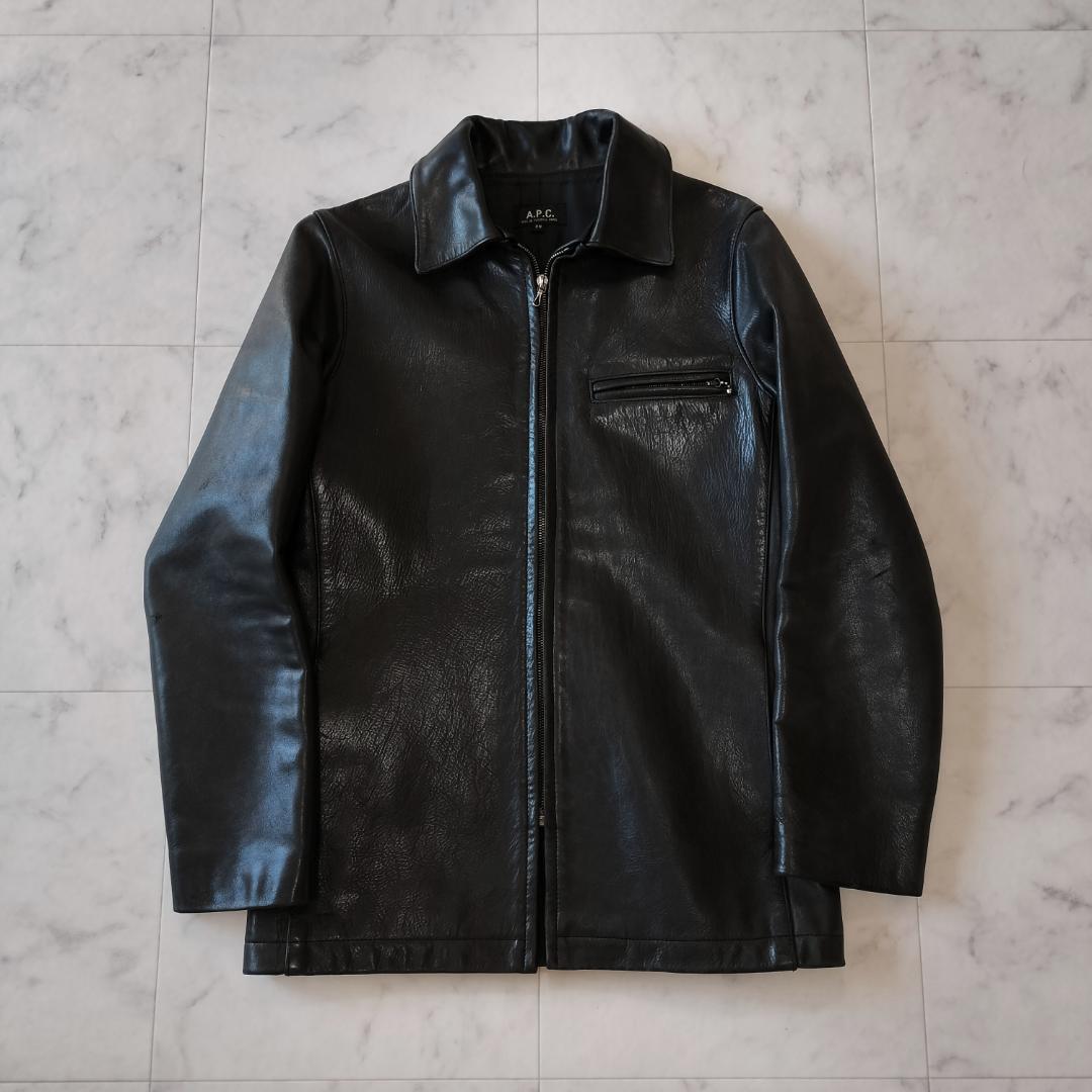 希少old A.P.C. 馬革 フランス製 レザージャケット XS ヴィンテージ