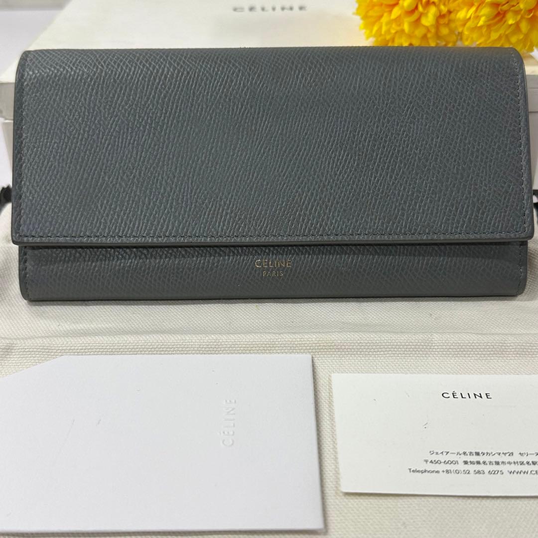新品同様‼️ 現行　セリーヌ　CELINE 財布　長財布　グレインカーフスキン
