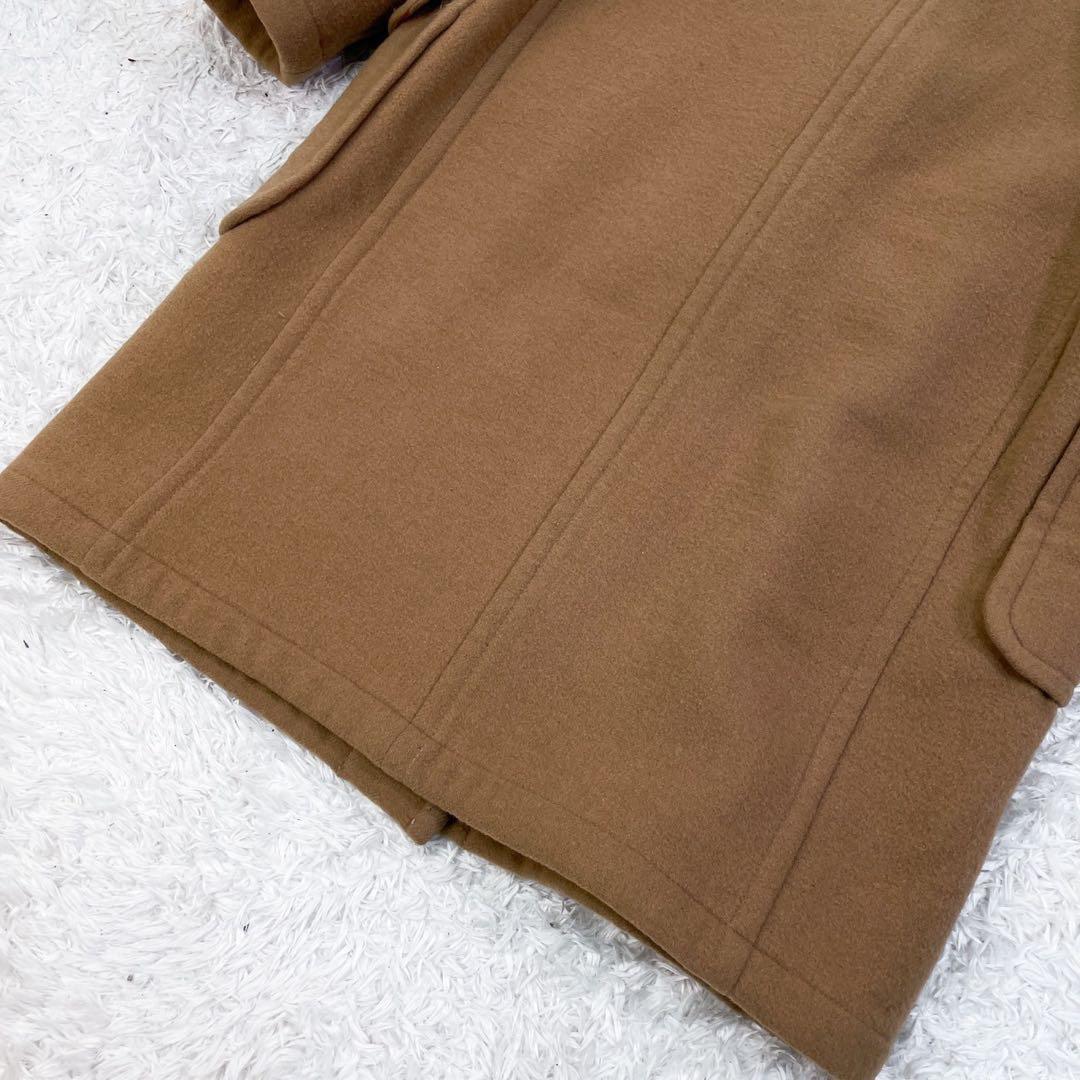 美品 バーバリーブルーレーベル ウール ダッフルコート キャメル ノバチェック