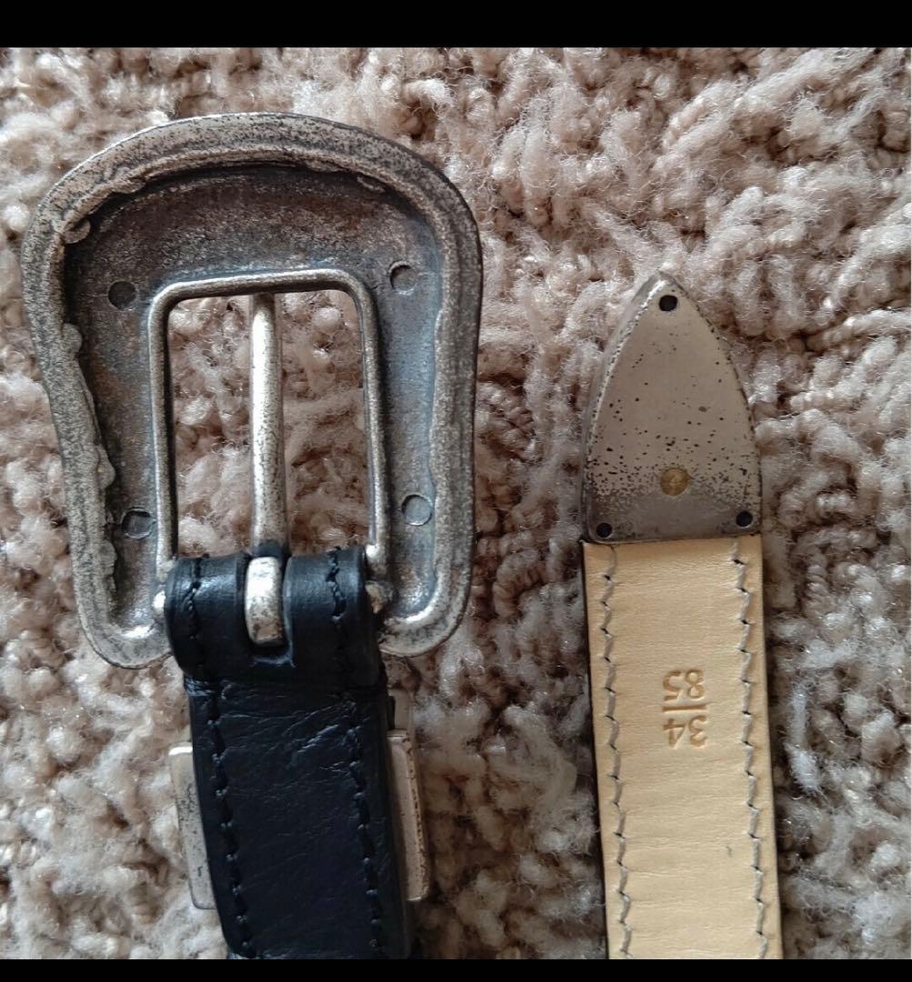 J&M DAVIDSON オーストリッチ型押し ウエスタンバックルベルト