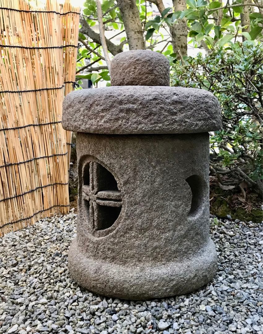 【茶庭石灯篭・坪庭灯篭・オブジェ・庭石】ガーデニング造園水石飾り石箱庭