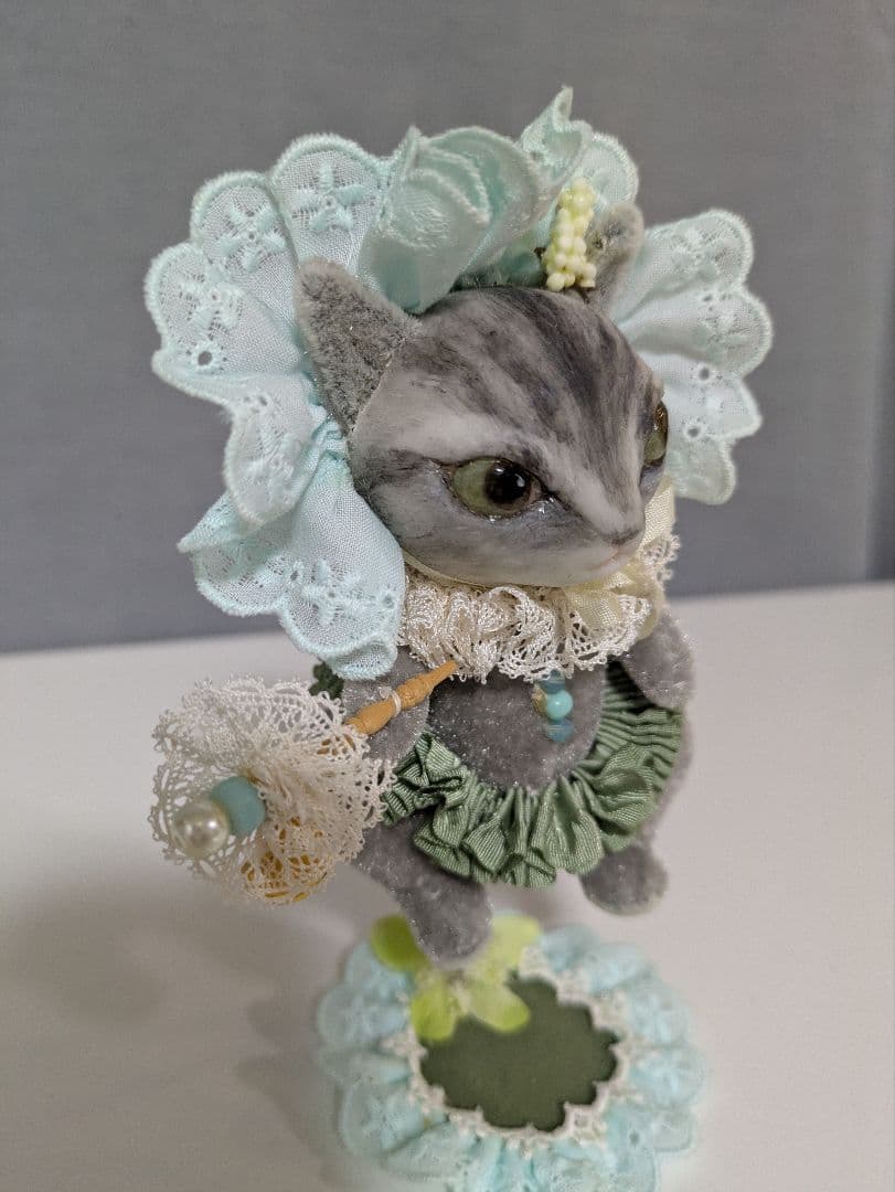 人形作家　樹脂粘土　レプンクルさんの猫